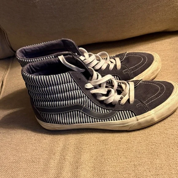 Vans Blue reissue Parisian night sk8-hi High-Top Sneakers Vault, Rare, size 12 - Picture 8 of 12